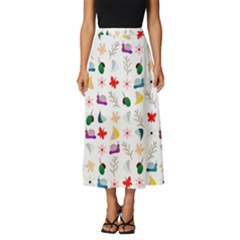 Snail Butterfly Pattern Seamless Classic Midi Chiffon Skirt by Ravend