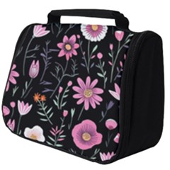 Flowers Pattern Full Print Travel Pouch (big) by Ravend