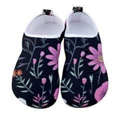 Flowers Pattern Women s Sock-style Water Shoes by Ravend