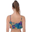 Floral Art Flowers Textile Frill Bikini Top View2