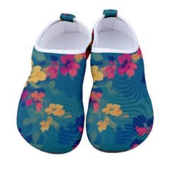 Floral Art Flowers Textile Women s Sock-style Water Shoes by Ravend