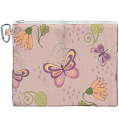 Butterfly Background Pattern Texture Canvas Cosmetic Bag (xxxl) by Ravend