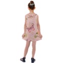 Butterfly Background Pattern Texture Kids  Cross Back Dress View2