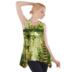 Building Potted Plants Side Drop Tank Tunic by Ravend