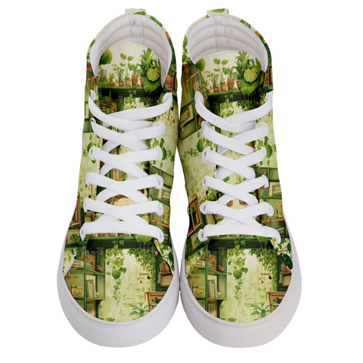 Building Potted Plants Men s Hi-Top Skate Sneakers