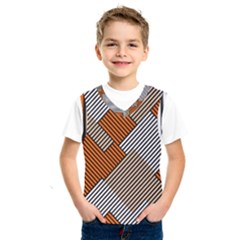 Abstract Pattern Line Art Design Decoration Kids  Basketball Tank Top by Ravend