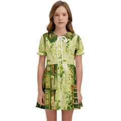 Building Potted Plants Kids  Sweet Collar Dress