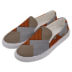 Abstract Pattern Line Art Design Decoration Men s Canvas Slip Ons