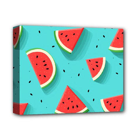 Watermelon Fruit Slice Deluxe Canvas 14  X 11  (stretched) by Ravend