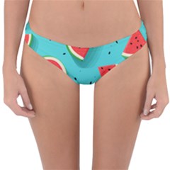 Watermelon Fruit Slice Reversible Hipster Bikini Bottoms by Ravend