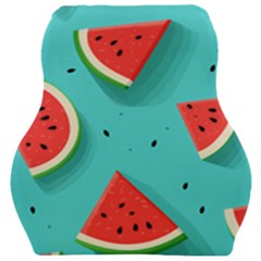 Watermelon Fruit Slice Car Seat Velour Cushion  by Ravend