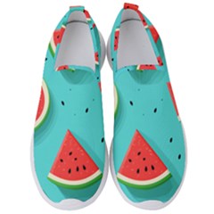 Watermelon Fruit Slice Men s Slip On Sneakers by Ravend