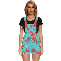 Watermelon Fruit Slice Short Overalls