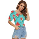 Watermelon Fruit Slice Button up blouse View3