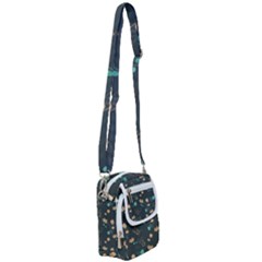 Flowers Leaves Pattern Seamless Shoulder Strap Belt Bag by Ravend