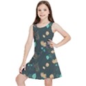 Flowers Leaves Pattern Seamless Kids  Lightweight Sleeveless Dress View1