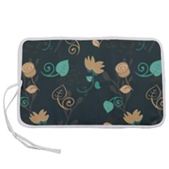 Flowers Leaves Pattern Seamless Pen Storage Case (m) by Ravend