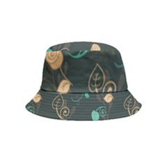 Flowers Leaves Pattern Seamless Bucket Hat (kids) by Ravend