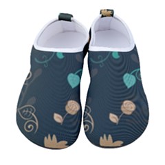 Flowers Leaves Pattern Seamless Kids  Sock-style Water Shoes by Ravend