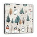 Snowman Snow Christmas Mini Canvas 8  x 8  (Stretched) View1