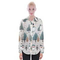 Snowman Snow Christmas Womens Long Sleeve Shirt