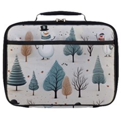 Snowman Snow Christmas Full Print Lunch Bag by Ravend