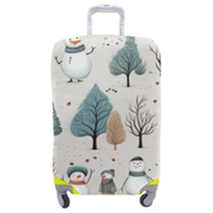 Snowman Snow Christmas Luggage Cover (medium) by Ravend