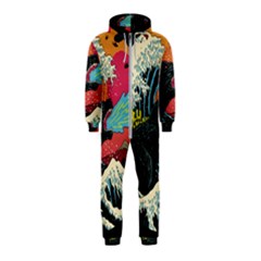 Retro Wave Kaiju Godzilla Japanese Pop Art Style Hooded Jumpsuit (kids) by Modalart