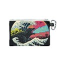 Retro Wave Kaiju Godzilla Japanese Pop Art Style Canvas Cosmetic Bag (Small) View2