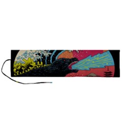 Retro Wave Kaiju Godzilla Japanese Pop Art Style Roll Up Canvas Pencil Holder (l) by Modalart