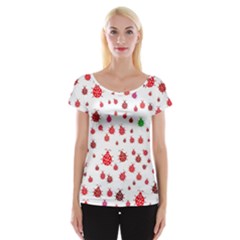 Beetle Animals Red Green Fly Cap Sleeve Top by Amaryn4rt