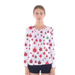 Beetle Animals Red Green Fly Women s Long Sleeve T-shirt