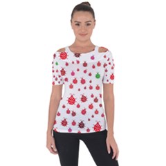 Beetle Animals Red Green Fly Shoulder Cut Out Short Sleeve Top by Amaryn4rt