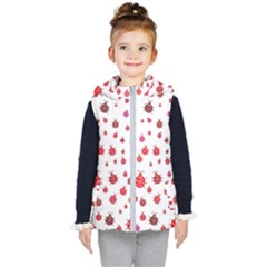 Beetle Animals Red Green Fly Kids  Hooded Puffer Vest by Amaryn4rt