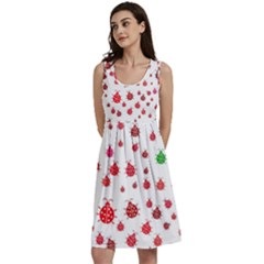 Beetle Animals Red Green Fly Classic Skater Dress by Amaryn4rt