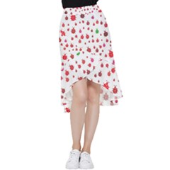 Beetle Animals Red Green Fly Frill Hi Low Chiffon Skirt by Amaryn4rt