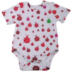 Beetle Animals Red Green Fly Baby Short Sleeve Bodysuit by Amaryn4rt