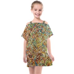 Art Modern Painting Acrylic Canvas Kids  One Piece Chiffon Dress by Amaryn4rt