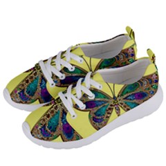 Butterfly Mosaic Yellow Colorful Women s Lightweight Sports Shoes by Amaryn4rt