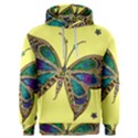 Butterfly Mosaic Yellow Colorful Men s Overhead Hoodie View1