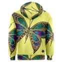 Butterfly Mosaic Yellow Colorful Men s Overhead Hoodie View2