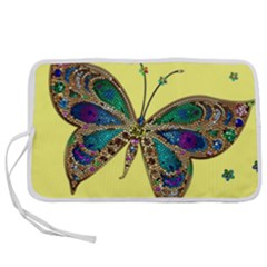 Butterfly Mosaic Yellow Colorful Pen Storage Case (l) by Amaryn4rt