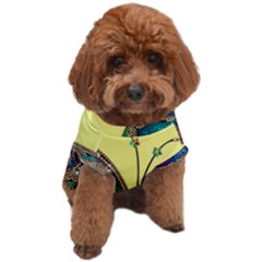 Butterfly Mosaic Yellow Colorful Dog T-shirt by Amaryn4rt