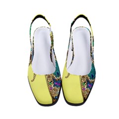 Butterfly Mosaic Yellow Colorful Women s Classic Slingback Heels by Amaryn4rt