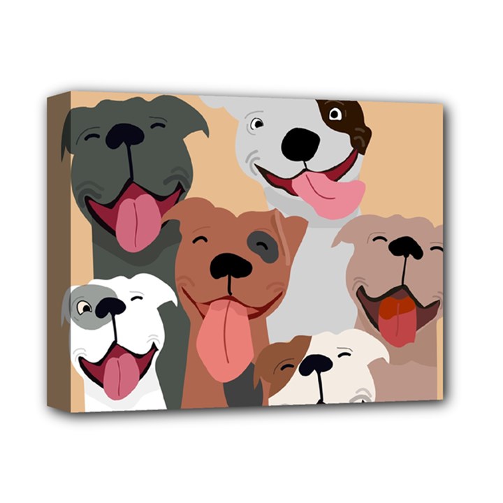 Dogs Pet Background Pack Terrier Deluxe Canvas 14  x 11  (Stretched)