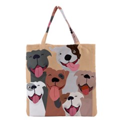 Dogs Pet Background Pack Terrier Grocery Tote Bag by Ravend