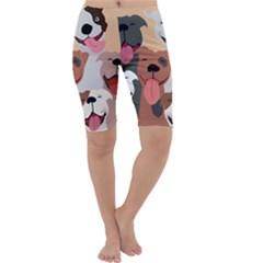 Dogs Pet Background Pack Terrier Cropped Leggings  by Ravend