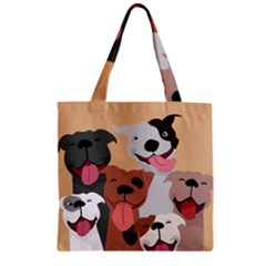 Dogs Pet Background Pack Terrier Zipper Grocery Tote Bag by Ravend