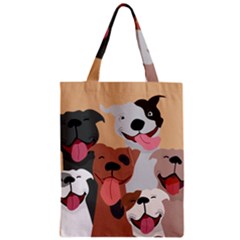 Dogs Pet Background Pack Terrier Zipper Classic Tote Bag by Ravend