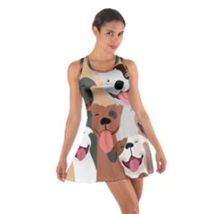 Dogs Pet Background Pack Terrier Cotton Racerback Dress by Ravend